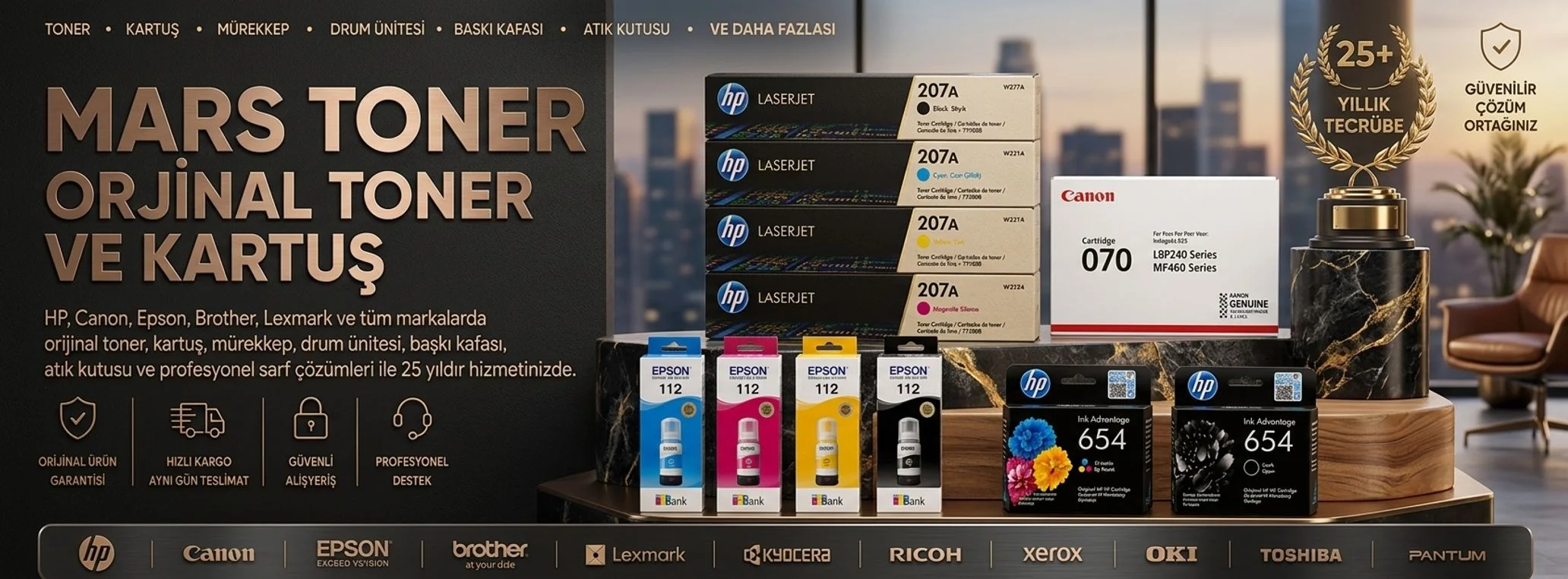 Mars Toner: HP, Canon, Epson, Brother orijinal toner ve kartuş